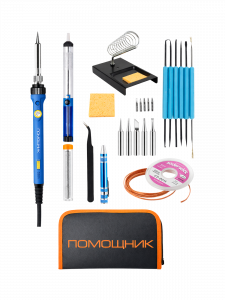 Паяльник электрический с терморегулятором, набор 24 в 1 Помощник PM-INP31